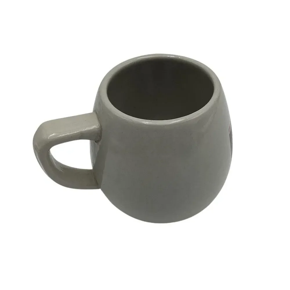 Vintage French Stoneware Mug Wine Barrel Etching 4